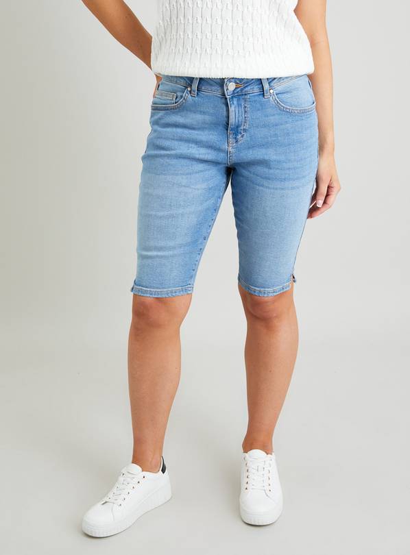 Ladies denim store bermuda shorts